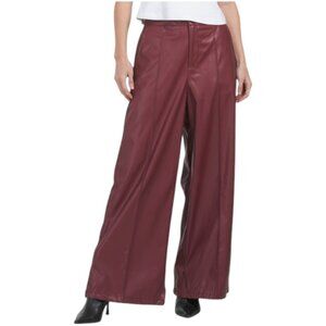 IN FEBRUARY Faux Leather Wide Leg Pants